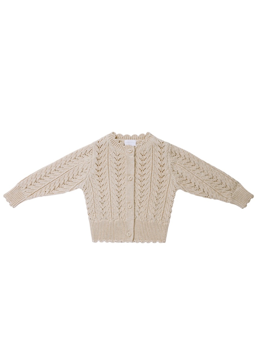 Jamie Kay Hannah Knit Cardigan in Oatmeal Marle, 2T